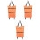 3Pcs Household Folding Shopping Trolley Bag Oxford Cloth 3