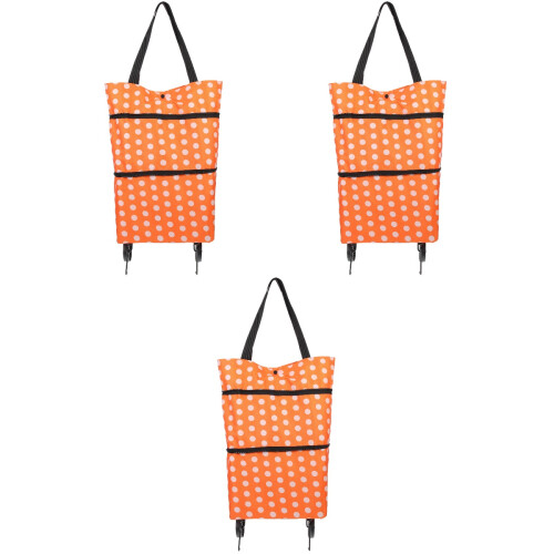 3Pcs Household Folding Shopping Trolley Bag Oxford Cloth 2