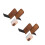 4Pcs Walnut Wood Bookends Decorative Stable for Bookshelves 3