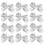 48Pcs Christmas Silver Bowknot Ornament Cloth Xmas Tree Decor 1