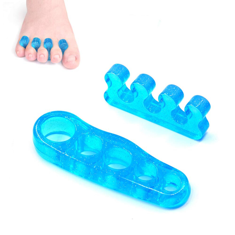 Toe Separators Gel Bunion Corrector Soft Silicone Toe Straighteners for Foot Alignment 2 Pairs