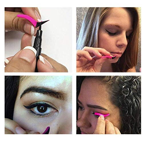 Reusable Silicone Eyeliner Stamp Tool and Eyeshadow Stencil Set for Precise Symmetrical Lines 2