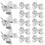 48Pcs Christmas Silver Bowknot Ornament Cloth Xmas Tree Decor 2