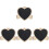 4Pcs Mini Wood Chalkboard Signs Decorative Message Boards Black 3