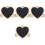 4Pcs Mini Wood Chalkboard Signs Decorative Message Boards Black 4
