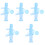 5Pcs Electric Bubble Maker Blue Portable Bubble Blower for Kids 5
