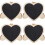 4Pcs Mini Wood Chalkboard Signs Decorative Message Boards Black 6