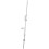 2Pcs Silver Drain Rod Set Metal+plastic Bathroom Sink Pop- Rod 2