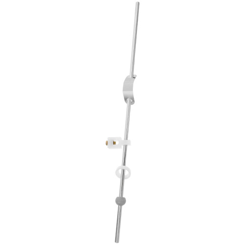 2Pcs Silver Drain Rod Set Metal+plastic Bathroom Sink Pop- Rod 1