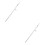 2Pcs Silver Drain Rod Set Metal+plastic Bathroom Sink Pop- Rod 6