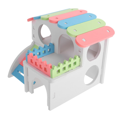 2Pcs Hamster House Small Pet Hideout Washable Fun Villa