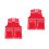 2Pcs Red Reflective Mesh Vest with Multiple Pockets Zipper for Work 9