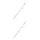 2Pcs Silver Drain Rod Set Metal+plastic Bathroom Sink Pop- Rod 7