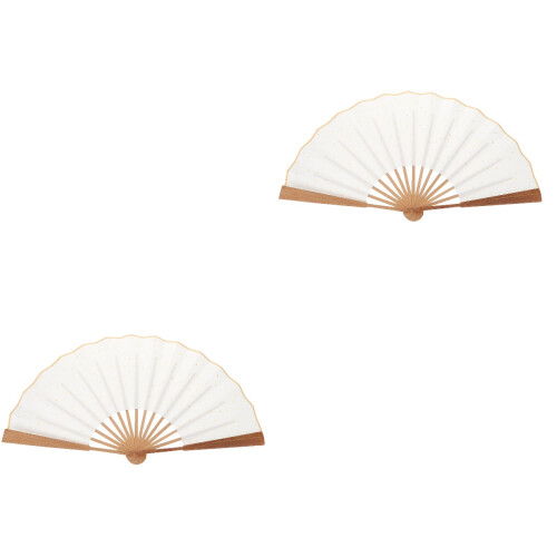 2Pièces Éventails Pour Déco Photo En Papier De Bambou 1