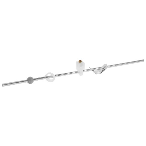 2Pcs Silver Drain Rod Set Metal+plastic Bathroom Sink Pop- Rod 2