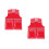 2Pcs Red Reflective Mesh Vest with Multiple Pockets Zipper for Work 7