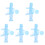 5Pcs Electric Bubble Maker Blue Portable Bubble Blower for Kids 4
