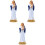 3St Witte Resin Beeld Ornament Voor Thuis 5
