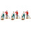 6 Pcs Farmer Model Simulation Woman Figures 6