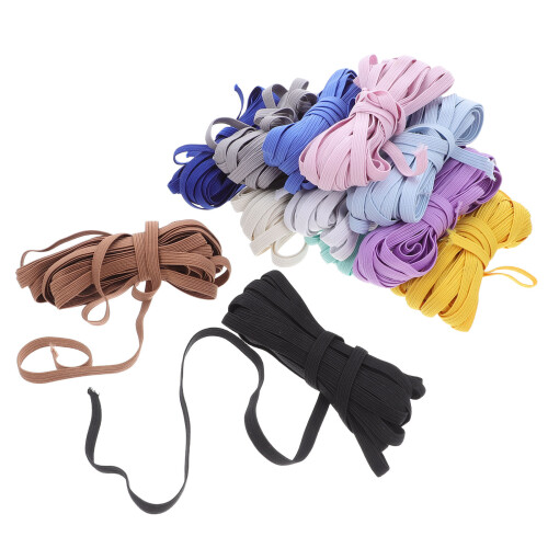 36Pcs Colored Elastic Bands Durable Nylon for Clothing and Craft Use