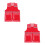 2Pcs Red Reflective Mesh Vest with Multiple Pockets Zipper for Work 8