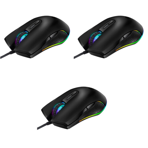 3Pcs 7 Keys Rgb Backlit USB Gaming Mouse for Computer and Laptop 2