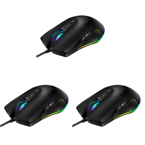 3Pcs 7 Keys Rgb Backlit USB Gaming Mouse for Computer and Laptop 1