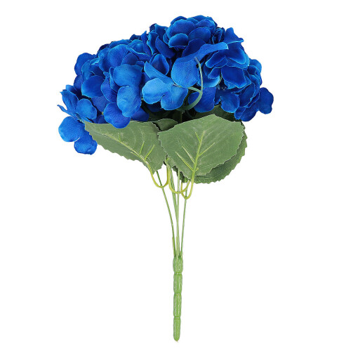 2Pcs Durable Dark Blue Synthetic Hydrangea Decorative Flower Ornament