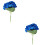 2Pcs Durable Dark Blue Synthetic Hydrangea Decorative Flower Ornament 6