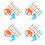 4Sets Adorable Fox & Erasers for School Pencil Drawing 6