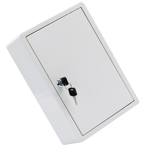 2Pcs White Wall-Mounted Milk Box Plastic Lockable Case 1