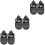 3Paires Repose-Pieds Arrière Pliable Noir 5