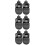 3Paires Repose-Pieds Arrière Pliable Noir 8