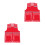 2Pcs Red Reflective Mesh Vest with Multiple Pockets Zipper for Work 6