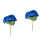2Pcs Durable Dark Blue Synthetic Hydrangea Decorative Flower Ornament 4