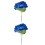 2Pcs Durable Dark Blue Synthetic Hydrangea Decorative Flower Ornament 5