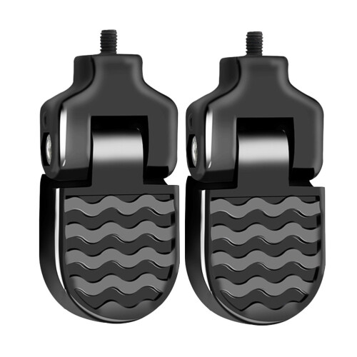 3Paires Repose-Pieds Arrière Pliable Noir