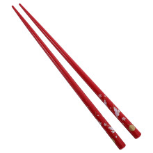 2Pairs Lightweight Red Wooden Chopsticks Household Reusable Dinnerware