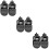 3Paires Repose-Pieds Arrière Pliable Noir 9