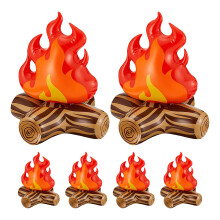 18Pcs Realistic Flame Simulated Inflatable Fake Campfire PVC Party Toy