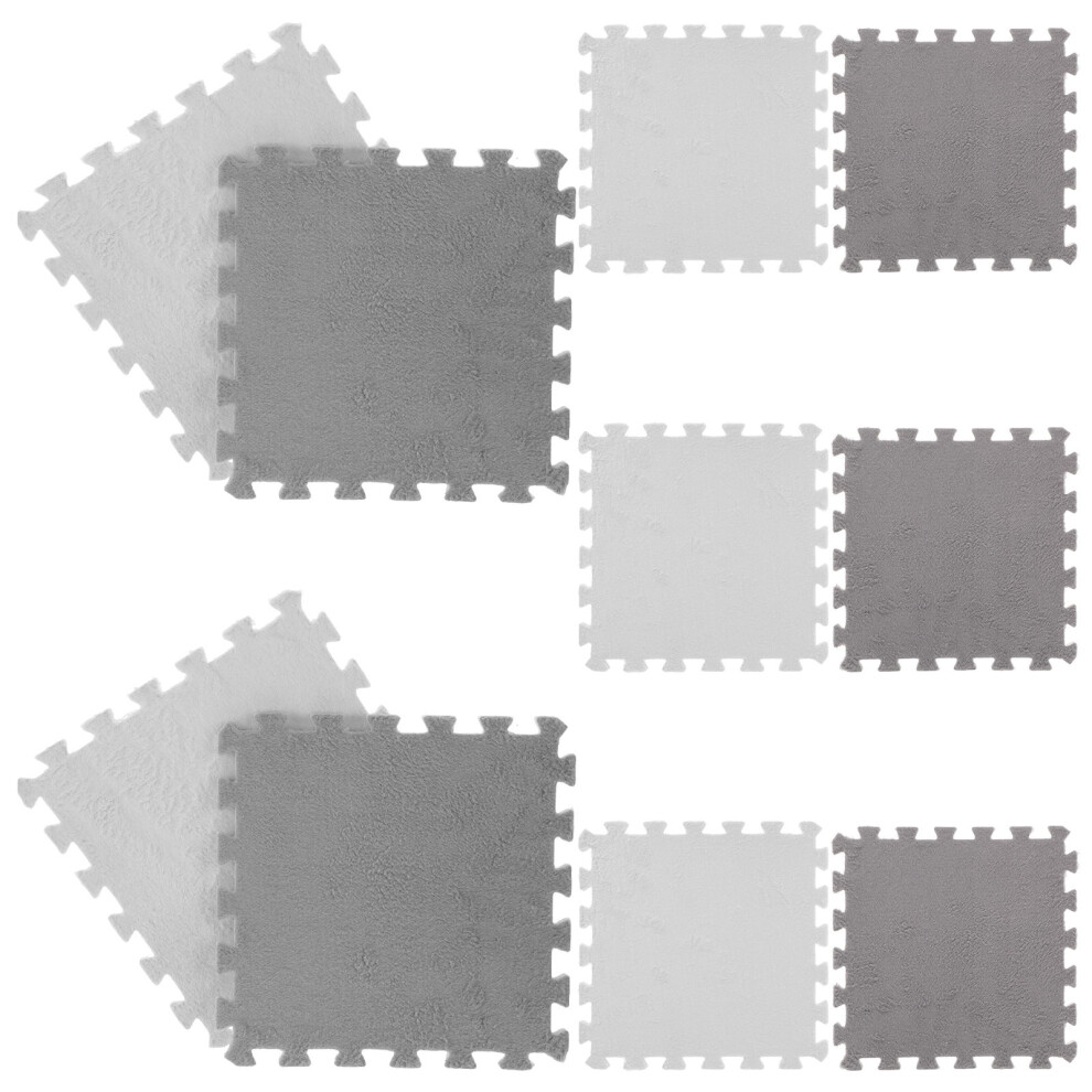 Villcase 20Pcs Lightweight Plush Foam Floor Mats Interlocking Baby Play Mat