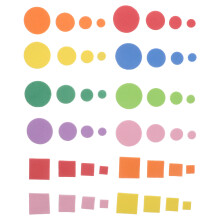 5 Pack Colorful Foam Stickers Self Adhesive Geometry Shapes For Diy