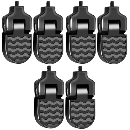 3Paires Repose-Pieds Arrière Pliable Noir 2