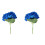 2Pcs Durable Dark Blue Synthetic Hydrangea Decorative Flower Ornament 2