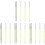 4Sets Yellow Tattooing Makeup Pen Portable for Eyebrows 4