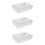 3Pcs Heat-Resistant White Enamel Baking Trays for Home Kitchen 10