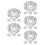 20Pcs Durable Iron Fire Sprinkler Trim Ring Silver Decorative Cover 7