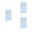 3Pcs Blue Personal Planner Notebook Thick Paper PU Cover Organizer 10