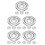 20Pcs Durable Iron Fire Sprinkler Trim Ring Silver Decorative Cover 6