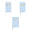 3Pcs Blue Personal Planner Notebook Thick Paper PU Cover Organizer 9